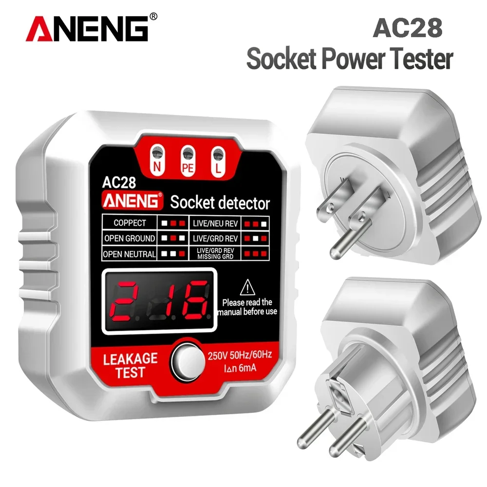 Circuit Breaker Finder - ANENG AC27/AC28 Digital Socket Power Tester