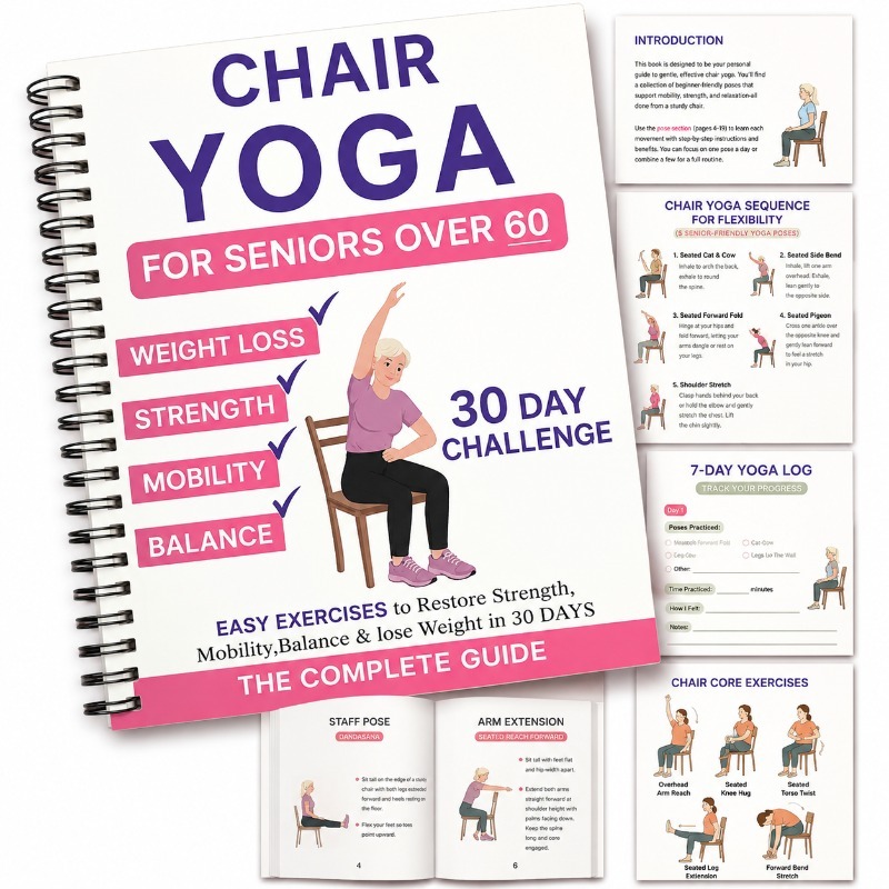 Home Improvement Books - 30 Day Chair Yoga Guide, Gentle