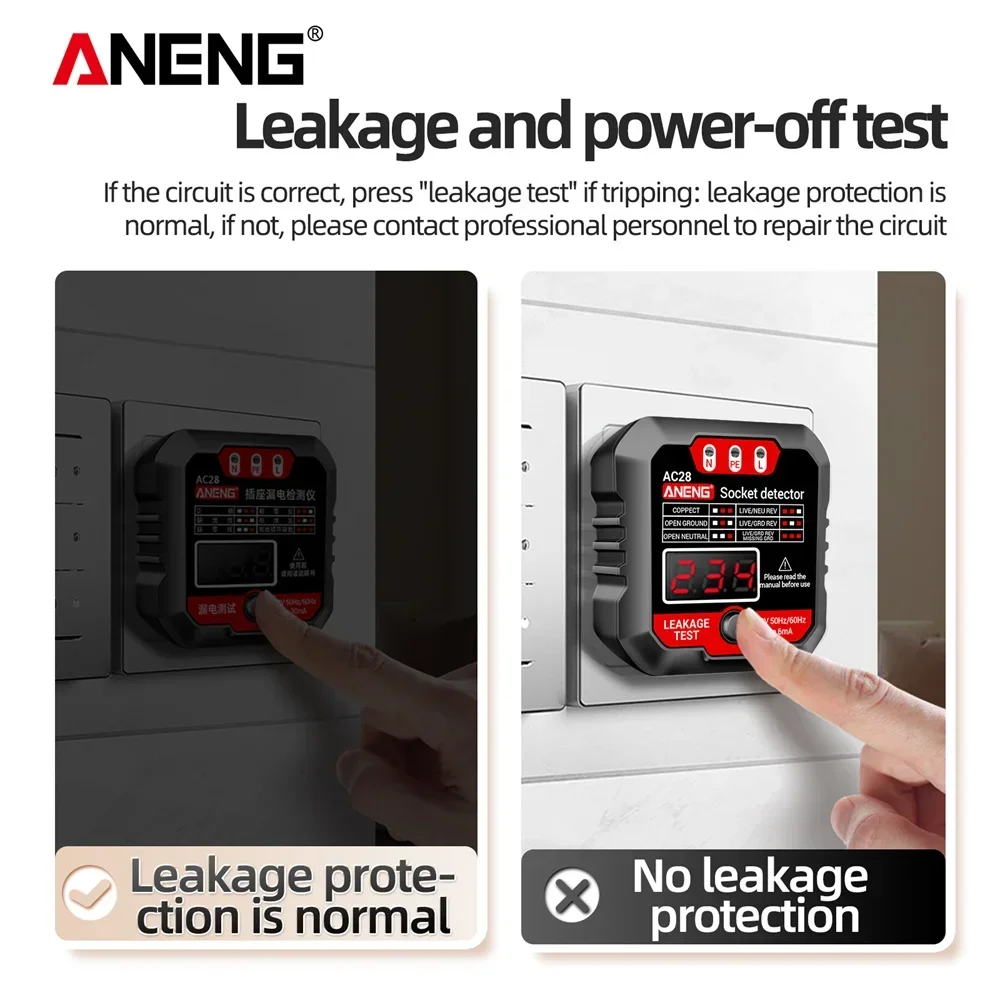 ANENG AC27/AC28 Digital Socket - Circuit Breaker Finder recension och pris
