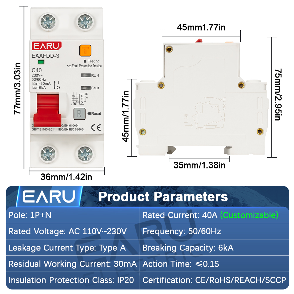 EARU AFDD AFCI Arc Fault Detec - Circuit Breaker Finder recension och pris