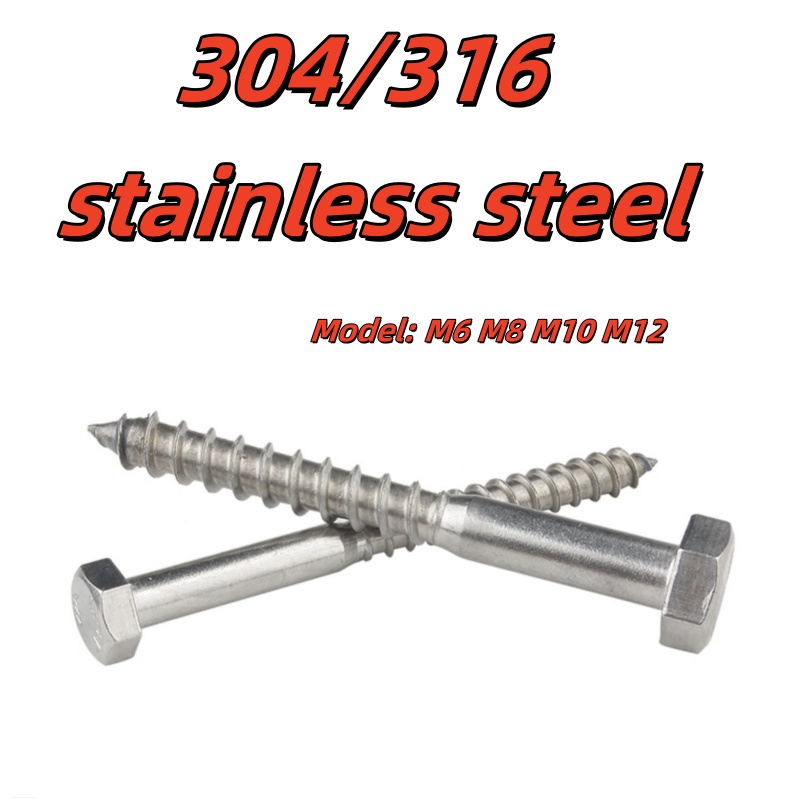 M6~ M12 Stainless Steel Half T - Deck Screw Stainless recension och pris